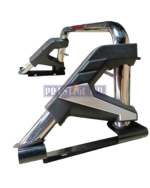 CHROME WITH BLACK ROLL BAR - NP300, TRITON, HILUX, FORD, D-MAX