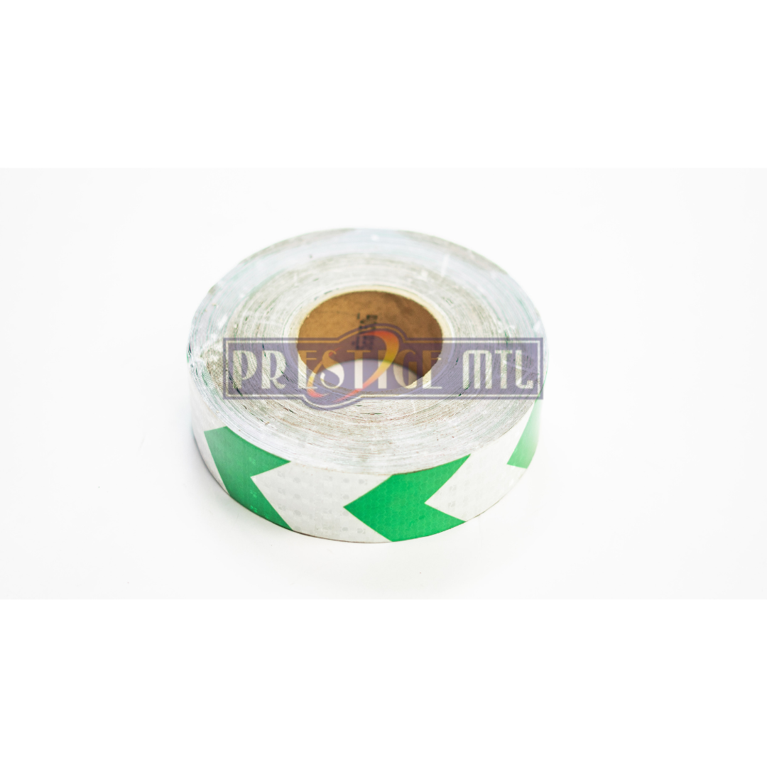 MTL-AUGUST-25-25.png REFLECTIVE SHEET 2NCH 25M GREEN WHITE SHINNY (PER ROLL) - Image 1