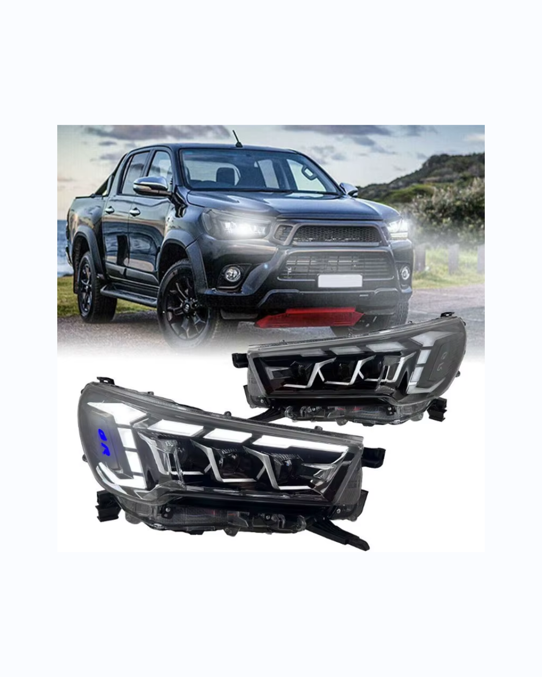 Hilux REVO/ROCCO Headlights (Aftermarket) Hilux REVO/ROCCO Headlights (Aftermarket) - Image 1