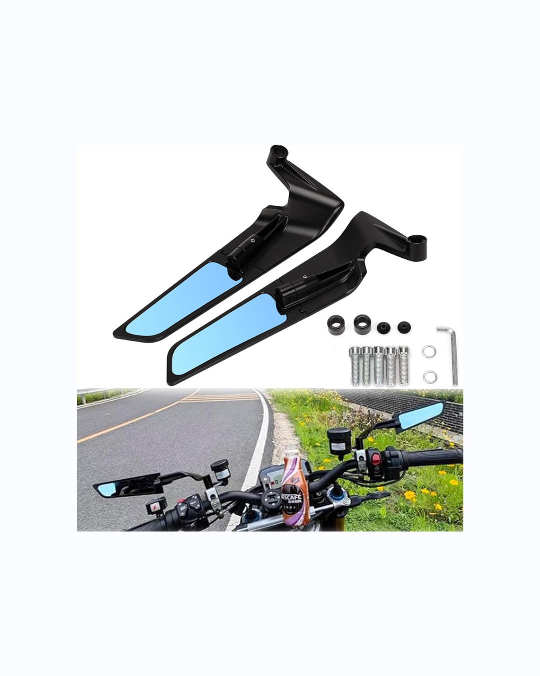 Motorcycle Side Mirrors (Pair) Motorcycle Side Mirrors (Pair) - Image 1