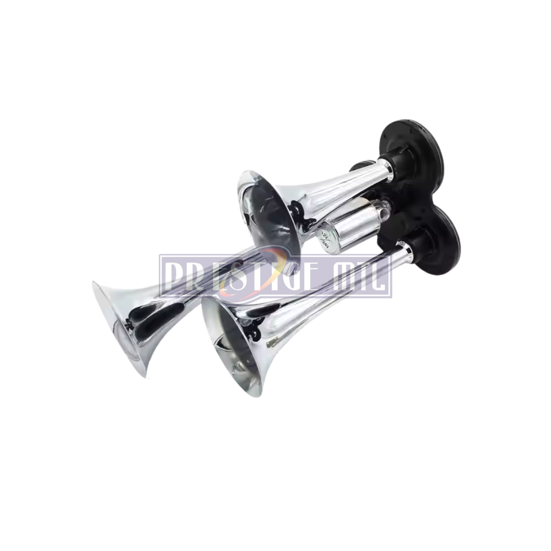 HORN 3 PIPE CHROME 12/24V