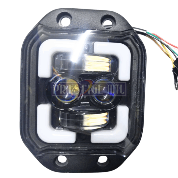 LED 60W SQUARE 4 INCH MULTI-COLOURED PER PC