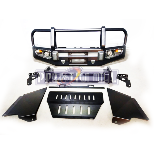 BULL BAR HILUX VIGO 05-11  STEEL WITH SKID PLATE
