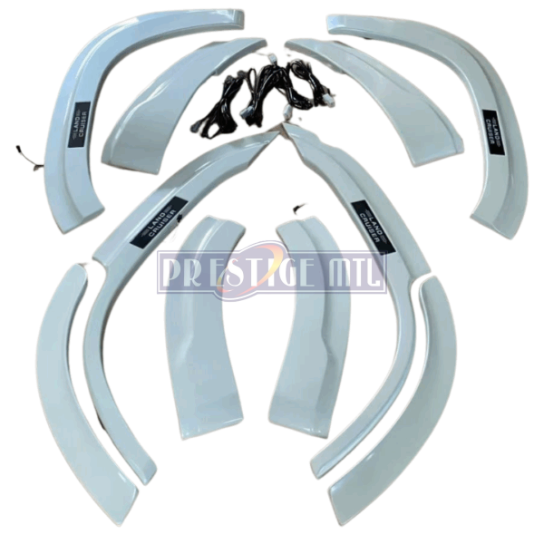 FENDER FLARES FJ 200  WHITE WITH LED 2016-20
