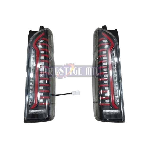 TAIL LIGHT LED  HIACE 2005-18 BLACK (PER SET)